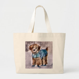 Poodle Christmas Gifts Large Tote Bag