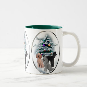 Poodle Christmas Gifts Two-Tone Coffee Mug
