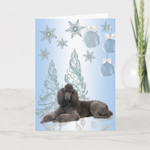 Poodle Christmas Holiday Card