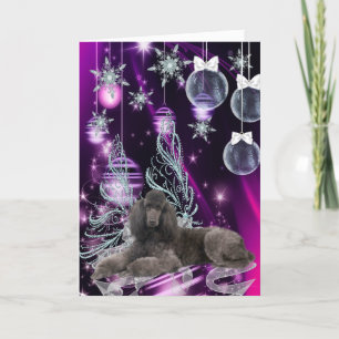 Poodle Christmas Holiday Card