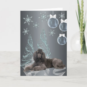 Poodle Christmas Holiday Card