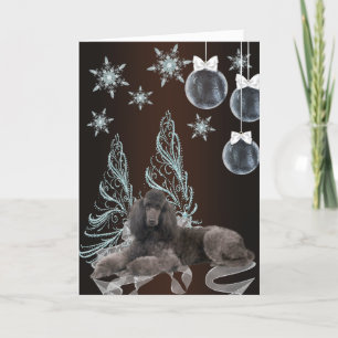 Poodle Christmas Holiday Card