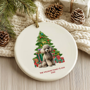 Poodle Christmas Ornament