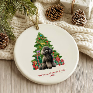 Poodle Christmas Ornament