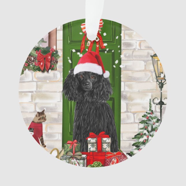 Poodle Christmas Ornament (Front)