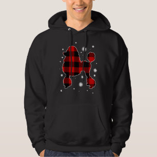 Poodle Christmas Pajama Dog Buffalo Plaid Xmas     Hoodie