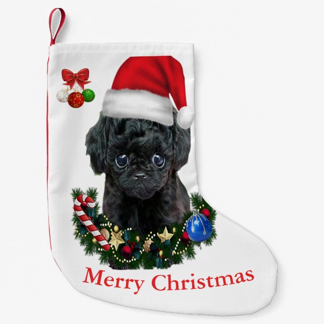 Poodle  Christmas Small Christmas Stocking (Front)