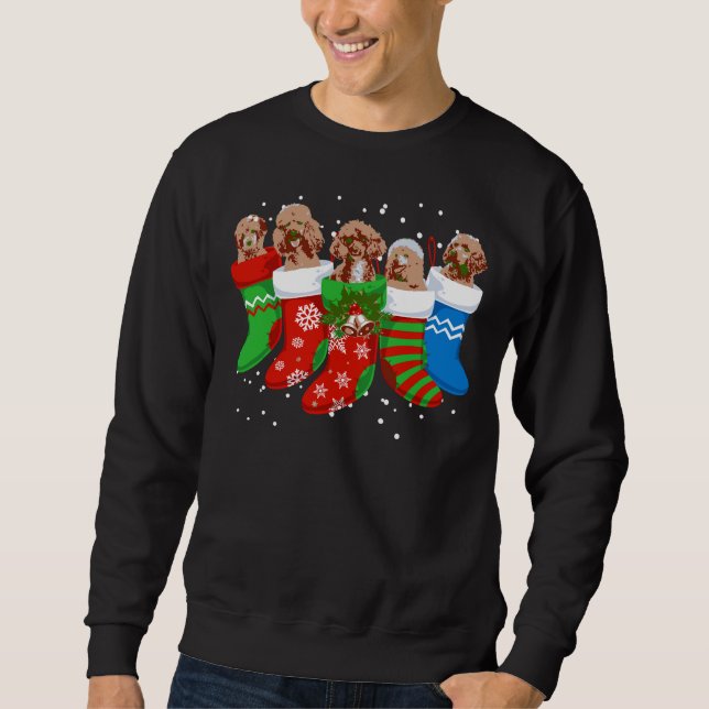 Poodle Christmas Sweater Poodle Dog Cute Socks Xma (Front)