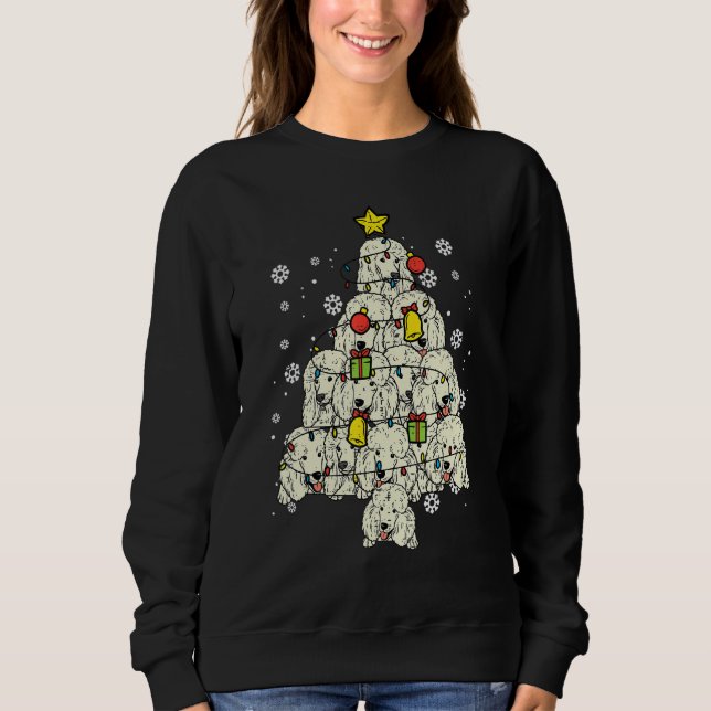 Poodle Christmas Tree Cute Xmas Dog  Men Women Kid Sweatshirt (Front)