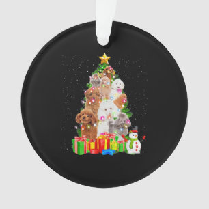 Poodle Christmas Tree Funny Poodle Christmas Ornament