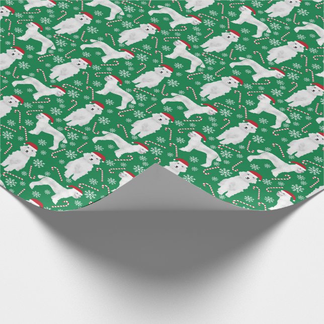 Poodle Christmas wrapping paper (Corner)