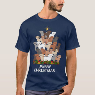 Poodle Christmasree Merry Christmas friend T-Shirt