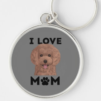 Poodle Clear Acrylic Dog Breed Keychain