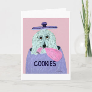 Poodle Cookie Thief  Card