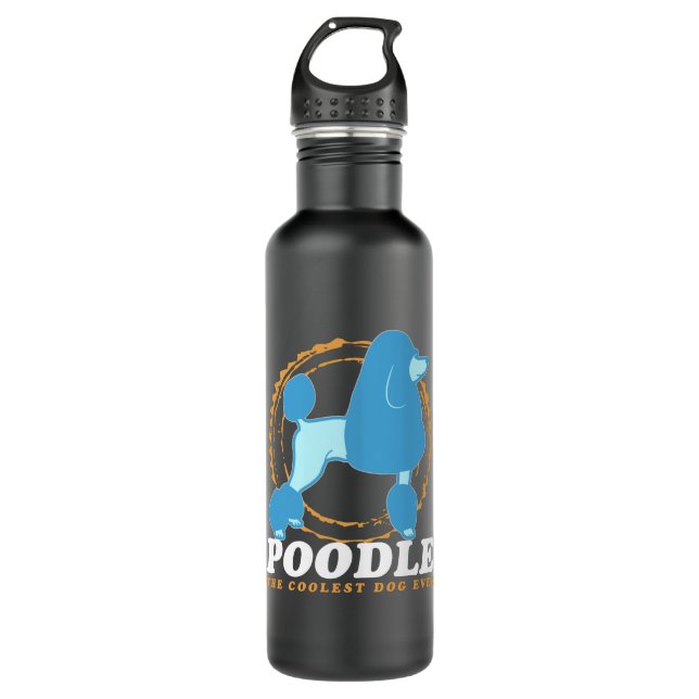 Poodle Coolest Dog | Poodles 710 Ml Water Bottle (Front)