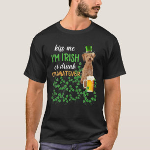 Poodle Crossbreed Kiss Me I'm Irish Or Drunk Or Wh T-Shirt