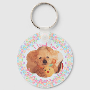 Poodle Custom Photo Keychain Best Dog Mum Gift