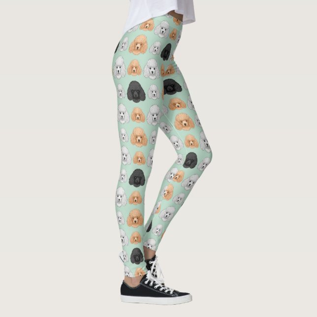 Poodle Cute Dog Lover Pattern Leggings (Right)