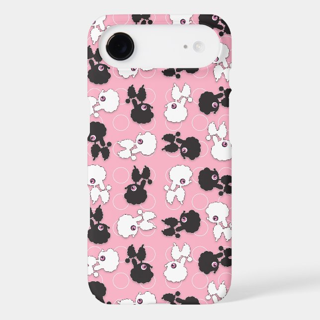Poodle Cuties on Pink Barely There ID iPhone4 Case-Mate iPhone Case (Back)