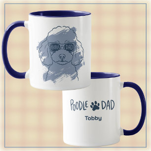Poodle Dad Mug – Custom Name Dog Lover Gift