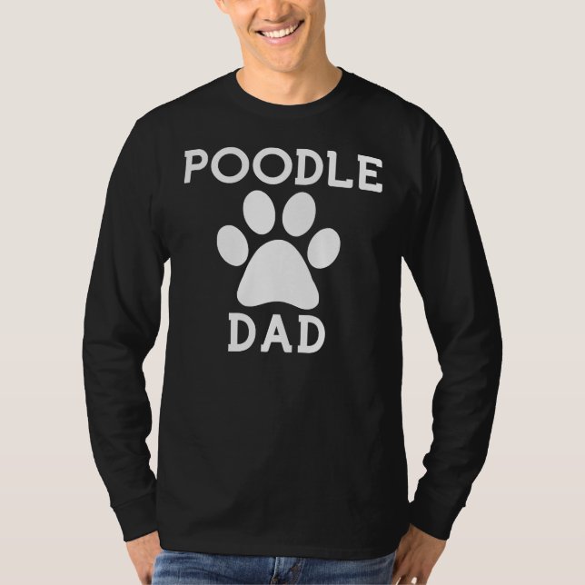 Poodle Dad Paw T-Shirt (Front)