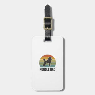 Poodle Dad Vintage Sunset Dog Lover Design_1 Luggage Tag