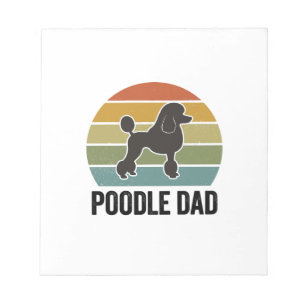 Poodle Dad Vintage Sunset Dog Lover Design_1 Notepad