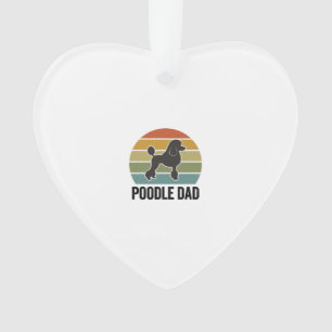 Poodle Dad Vintage Sunset Dog Lover Design_1 Ornament