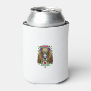 Poodle Day of the Dead Dia De Los Muertos Dog Suga Can Cooler