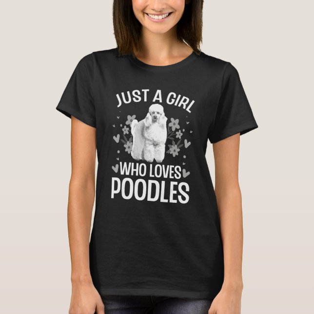 Poodle Design For Girls Women Standard Poodle T-Shirt (Front)