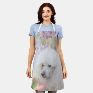 Poodle dog all over print apron