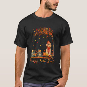 Poodle Dog Autumn Fall Pumpkin Truck Mappe Thanksg T-Shirt