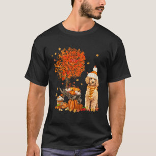Poodle Dog Autumn Fall Pumpkin Truck Mappe Thanksg T-Shirt