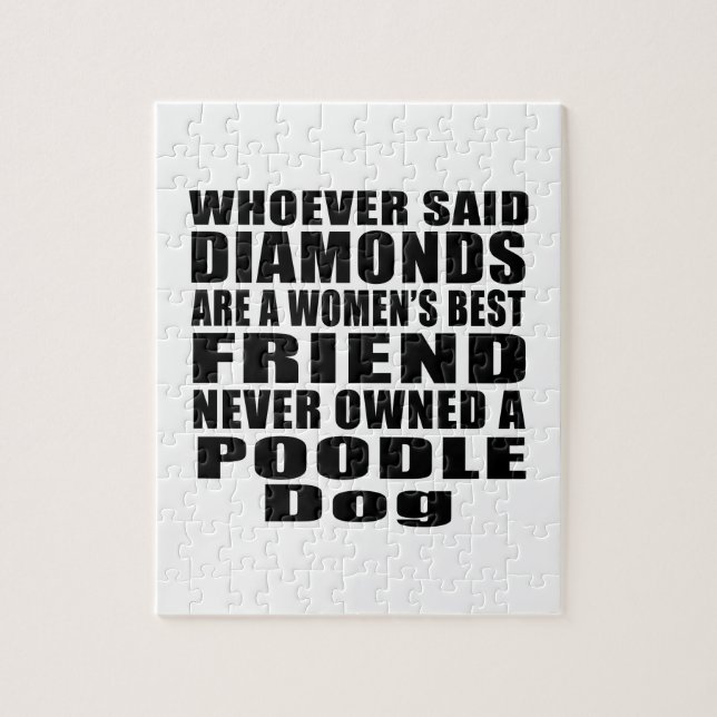 POODLE DOG BEST FRIEND DESIGNS JIGSAW PUZZLE (Vertical)