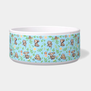 Poodle Dog Bowl Cute Spring Floral Pet Feeding