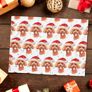 Poodle Dog Breed Christmas Stars Fleece Blanket