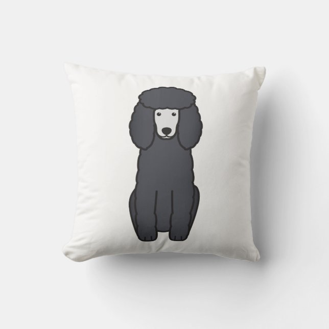 Poodle Dog Cartoon Cushion (Front)