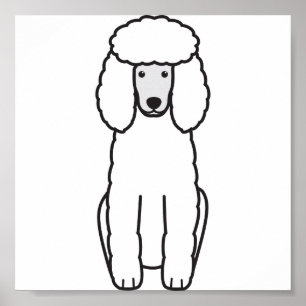 Poodle Dog Cartoon Poster