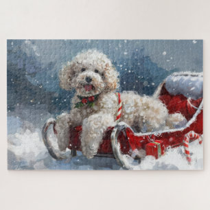 Poodle Dog Christmas Festive Jigsaw Puzzle