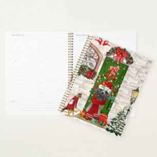 Poodle Dog Christmas  Planner