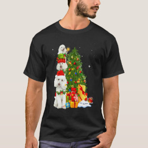 Poodle Dog Christmas Tree Cute Xmas T-Shirt