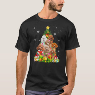 Poodle Dog Christmas Tree Puppy Lover Xmas Gifts T T-Shirt