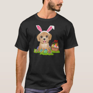Poodle Dog Easter Egg Hunting Bunny Poodle Easter  T-Shirt