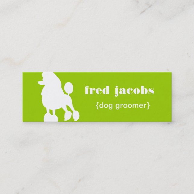 Poodle Dog Groomer Business Card (Front)