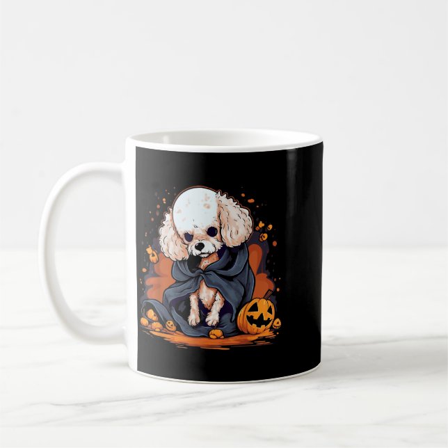 Poodle Dog Halloween Coffee Mug (Left)