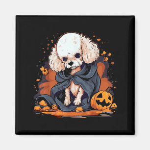 Poodle Dog Halloween Magnet