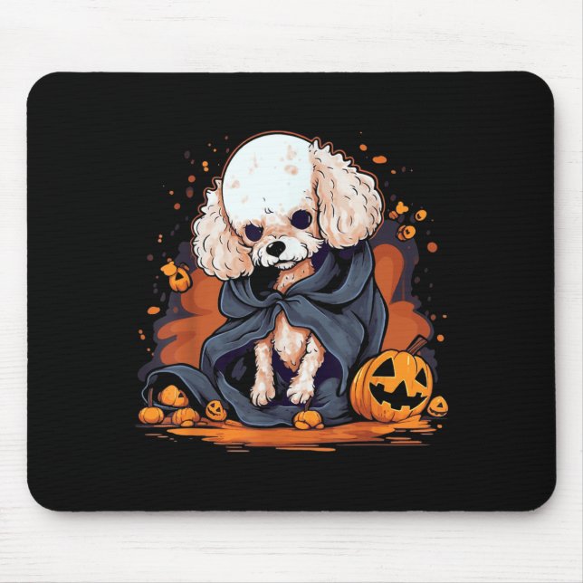 Poodle Dog Halloween Mouse Pad (Front)