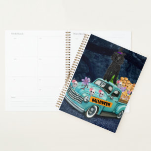 Poodle Dog Halloween Truck Scary Night Planner