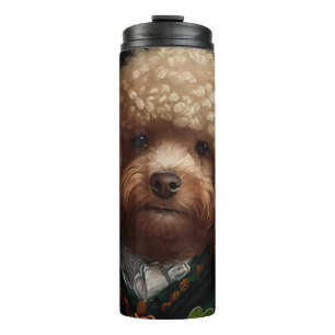 Poodle Dog in St. Patrick's Day Dress Thermal Tumbler