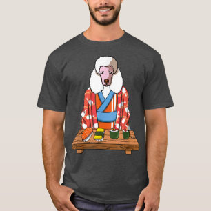 Poodle Dog Kimono Kawaii Japanese Foodie Sushi 935 T-Shirt
